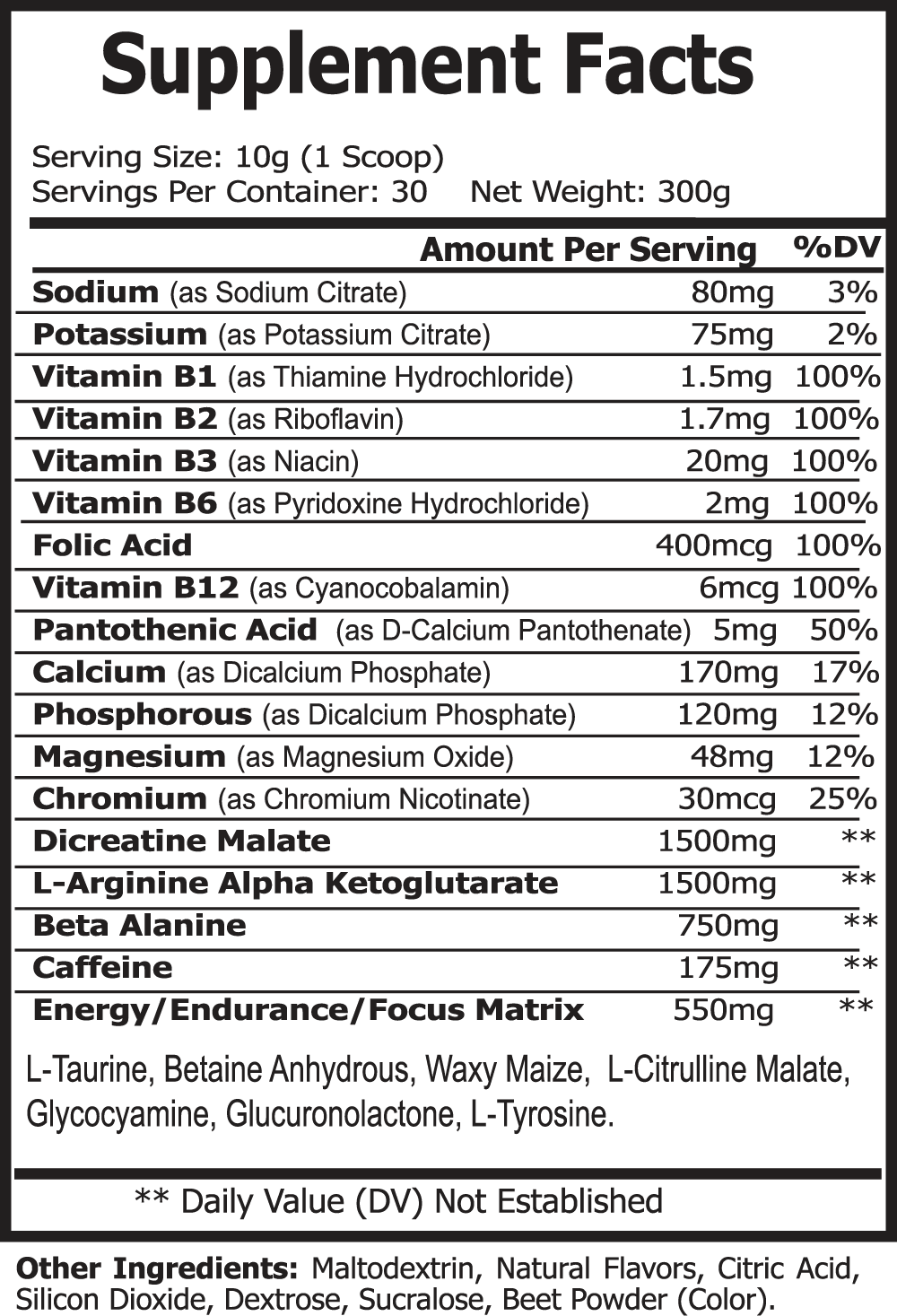 Nitric Shock Pre-Workout Powder (Honeydew + Watermelon)